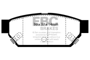 Bremsbelagsatz, Scheibenbremse Hinterachse EBC Brakes DP986