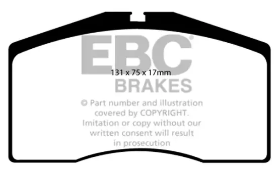 Bremsbelagsatz, Scheibenbremse Vorderachse EBC Brakes DP3997C Bild Bremsbelagsatz, Scheibenbremse Vorderachse EBC Brakes DP3997C