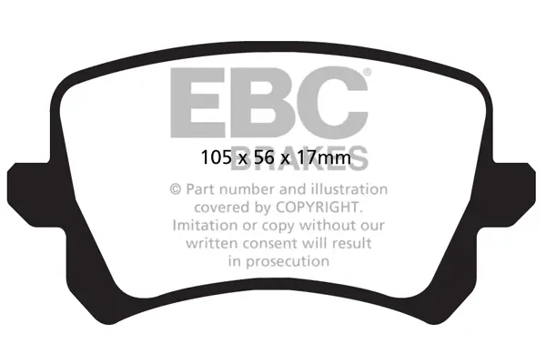 Bremsbelagsatz, Scheibenbremse Hinterachse EBC Brakes DP42004R