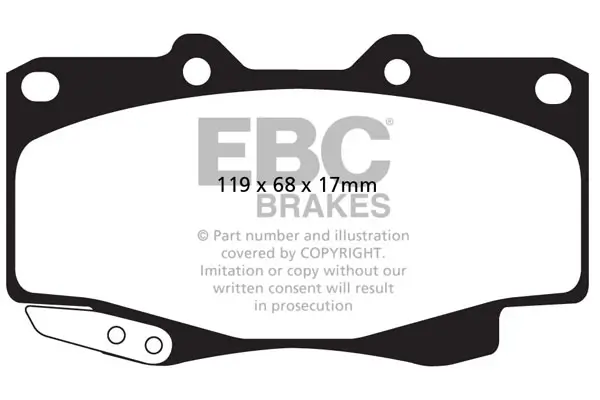 Bremsbelagsatz, Scheibenbremse Vorderachse EBC Brakes DP62005