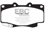 Bremsbelagsatz, Scheibenbremse Vorderachse EBC Brakes DP62005