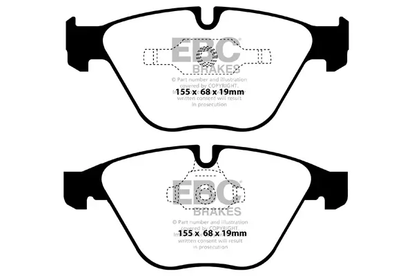 Bremsbelagsatz, Scheibenbremse Vorderachse EBC Brakes DP42006R