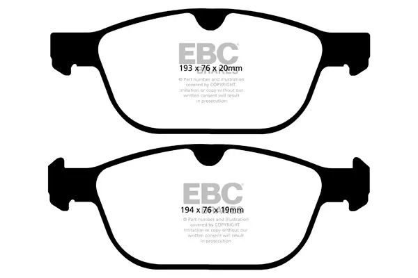 Bremsbelagsatz, Scheibenbremse Vorderachse EBC Brakes DPX2018
