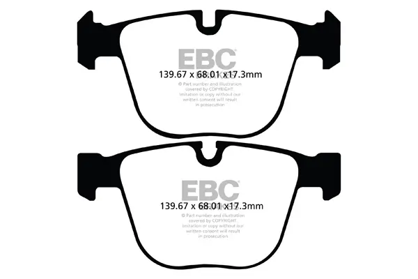 Bremsbelagsatz, Scheibenbremse Hinterachse EBC Brakes DP22020