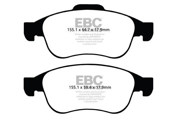 Bremsbelagsatz, Scheibenbremse Vorderachse EBC Brakes DP42023R