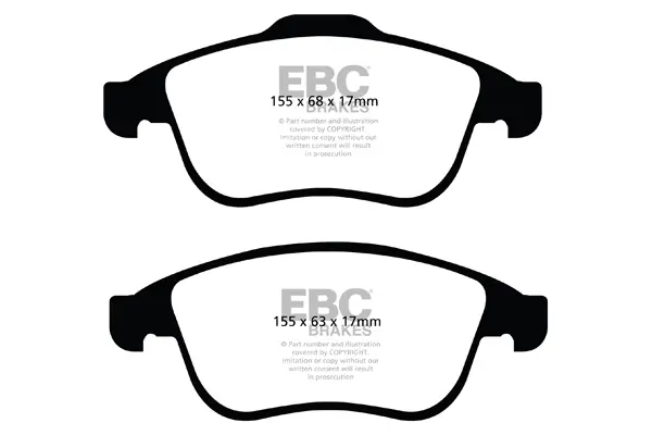 Bremsbelagsatz, Scheibenbremse Vorderachse EBC Brakes DP22024