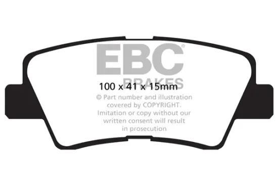 Bremsbelagsatz, Scheibenbremse Hinterachse EBC Brakes DPX2031 Bild Bremsbelagsatz, Scheibenbremse Hinterachse EBC Brakes DPX2031