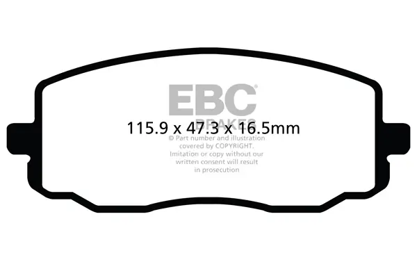 Bremsbelagsatz, Scheibenbremse Vorderachse EBC Brakes DP22050