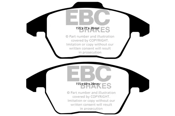 Bremsbelagsatz, Scheibenbremse Vorderachse EBC Brakes DP22052
