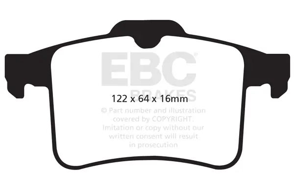 Bremsbelagsatz, Scheibenbremse Hinterachse EBC Brakes DP42059R