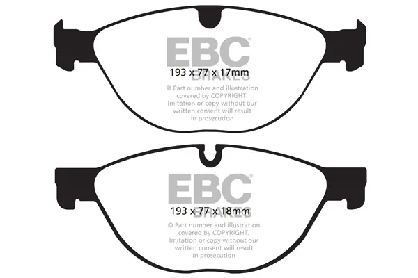Bremsbelagsatz, Scheibenbremse Vorderachse EBC Brakes DP32076C