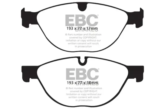 Bremsbelagsatz, Scheibenbremse Vorderachse EBC Brakes DP32076C Bild Bremsbelagsatz, Scheibenbremse Vorderachse EBC Brakes DP32076C