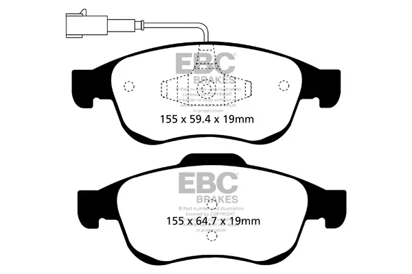 Bremsbelagsatz, Scheibenbremse Vorderachse EBC Brakes DP22078