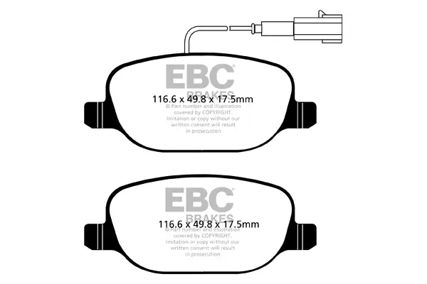 Bremsbelagsatz, Scheibenbremse Hinterachse EBC Brakes DP32080C