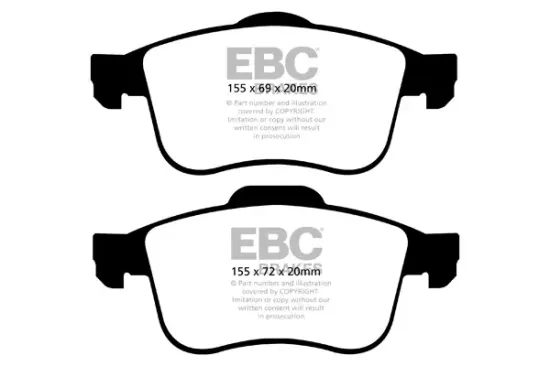 Bremsbelagsatz, Scheibenbremse Vorderachse EBC Brakes DP22090 Bild Bremsbelagsatz, Scheibenbremse Vorderachse EBC Brakes DP22090