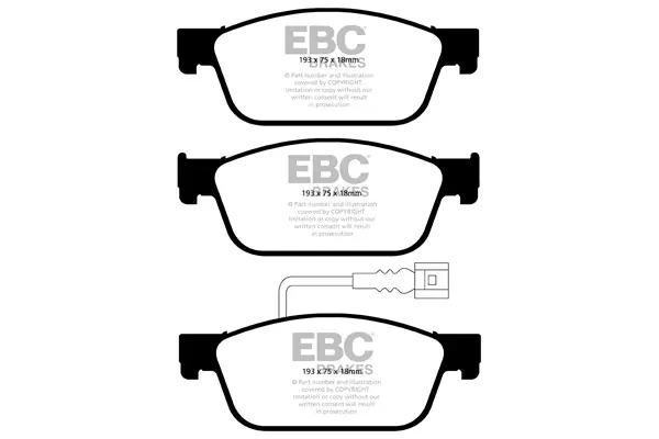 Bremsbelagsatz, Scheibenbremse Vorderachse EBC Brakes DP22096