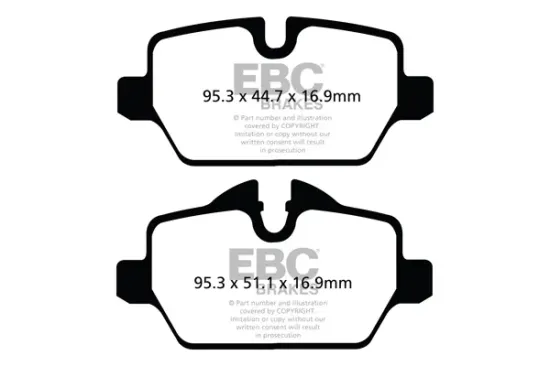 Bremsbelagsatz, Scheibenbremse Hinterachse EBC Brakes DP22102 Bild Bremsbelagsatz, Scheibenbremse Hinterachse EBC Brakes DP22102