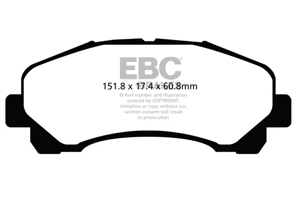 Bremsbelagsatz, Scheibenbremse Vorderachse EBC Brakes DP42113R