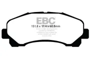 Bremsbelagsatz, Scheibenbremse Vorderachse EBC Brakes DPX2113