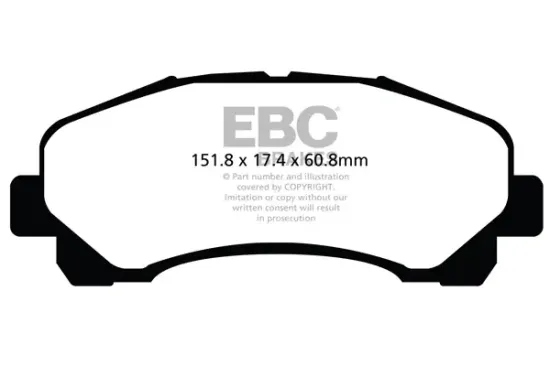 Bremsbelagsatz, Scheibenbremse Vorderachse EBC Brakes DP42113R Bild Bremsbelagsatz, Scheibenbremse Vorderachse EBC Brakes DP42113R