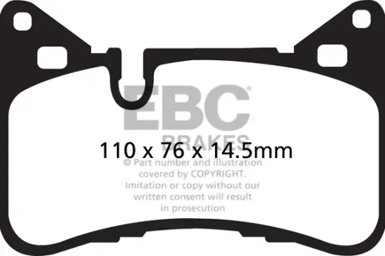 Bremsbelagsatz, Scheibenbremse Hinterachse EBC Brakes DP42117R Bild Bremsbelagsatz, Scheibenbremse Hinterachse EBC Brakes DP42117R