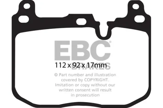 Bremsbelagsatz, Scheibenbremse Vorderachse EBC Brakes DP52130NDX Bild Bremsbelagsatz, Scheibenbremse Vorderachse EBC Brakes DP52130NDX