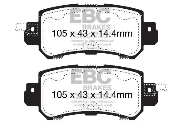 Bremsbelagsatz, Scheibenbremse Hinterachse EBC Brakes DP22135
