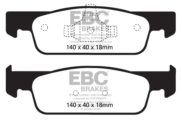 Bremsbelagsatz, Scheibenbremse Vorderachse EBC Brakes DPX2146