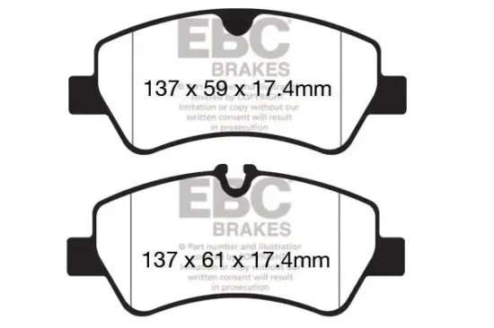 Bremsbelagsatz, Scheibenbremse Hinterachse EBC Brakes DP42152R Bild Bremsbelagsatz, Scheibenbremse Hinterachse EBC Brakes DP42152R