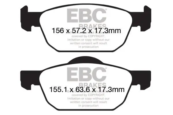Bremsbelagsatz, Scheibenbremse Vorderachse EBC Brakes DP22154