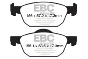 Bremsbelagsatz, Scheibenbremse Vorderachse EBC Brakes DP22154