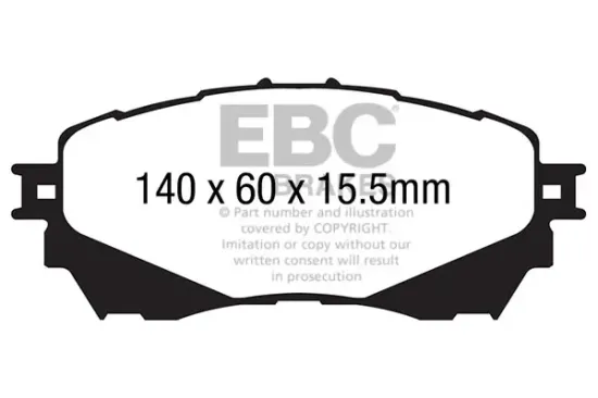 Bremsbelagsatz, Scheibenbremse Vorderachse EBC Brakes DP42170R Bild Bremsbelagsatz, Scheibenbremse Vorderachse EBC Brakes DP42170R
