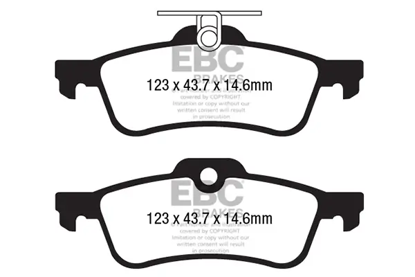 Bremsbelagsatz, Scheibenbremse Hinterachse EBC Brakes DP42181R