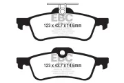 Bremsbelagsatz, Scheibenbremse Hinterachse EBC Brakes DP42181R
