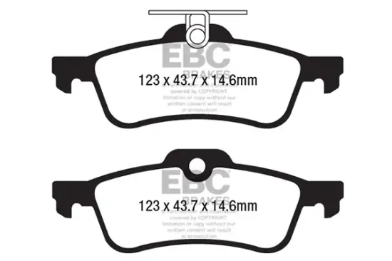 Bremsbelagsatz, Scheibenbremse Hinterachse EBC Brakes DP42181R Bild Bremsbelagsatz, Scheibenbremse Hinterachse EBC Brakes DP42181R