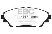 Bremsbelagsatz, Scheibenbremse Vorderachse EBC Brakes DP42185R