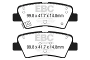 Bremsbelagsatz, Scheibenbremse Hinterachse EBC Brakes DPX2188