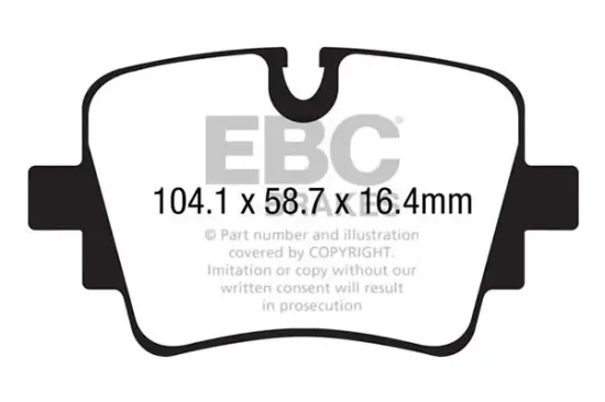 Bremsbelagsatz, Scheibenbremse Hinterachse EBC Brakes DP42190R Bild Bremsbelagsatz, Scheibenbremse Hinterachse EBC Brakes DP42190R