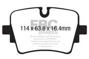 Bremsbelagsatz, Scheibenbremse Hinterachse EBC Brakes DP42192R