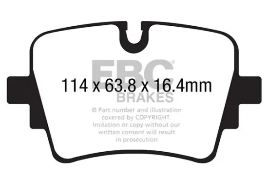 Bremsbelagsatz, Scheibenbremse Hinterachse EBC Brakes DP42192R Bild Bremsbelagsatz, Scheibenbremse Hinterachse EBC Brakes DP42192R
