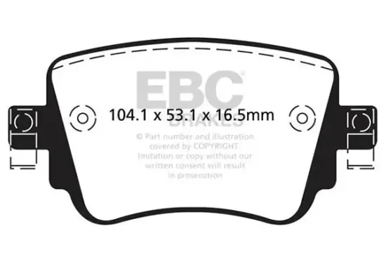 Bremsbelagsatz, Scheibenbremse Hinterachse EBC Brakes DPX2201 Bild Bremsbelagsatz, Scheibenbremse Hinterachse EBC Brakes DPX2201