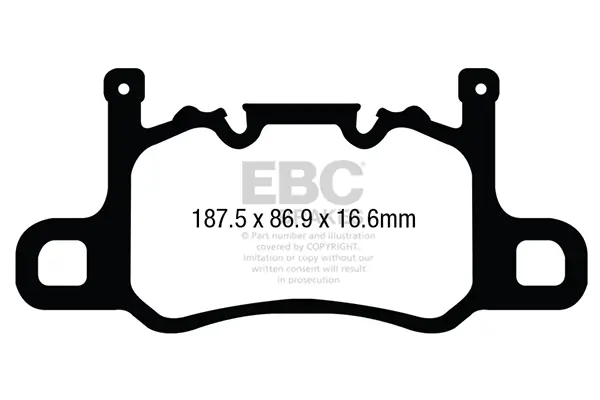 Bremsbelagsatz, Scheibenbremse Hinterachse EBC Brakes DP42207R