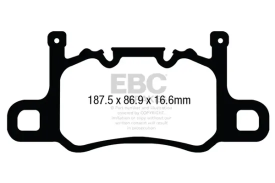 Bremsbelagsatz, Scheibenbremse Hinterachse EBC Brakes DP42207R Bild Bremsbelagsatz, Scheibenbremse Hinterachse EBC Brakes DP42207R