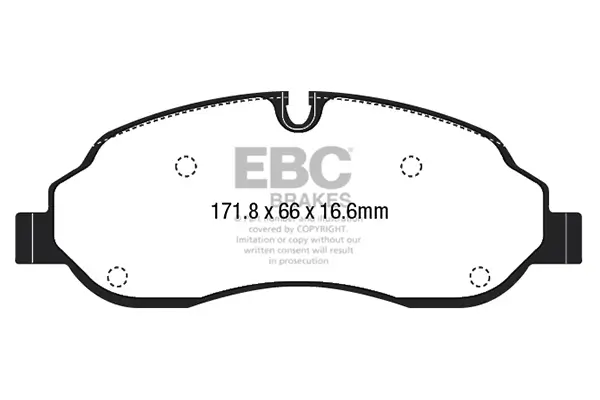 Bremsbelagsatz, Scheibenbremse Vorderachse EBC Brakes DPX2221