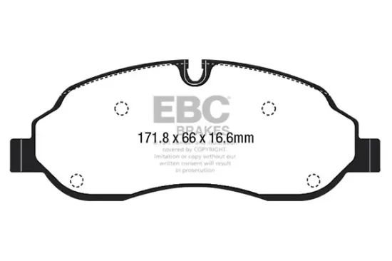 Bremsbelagsatz, Scheibenbremse Vorderachse EBC Brakes DPX2221 Bild Bremsbelagsatz, Scheibenbremse Vorderachse EBC Brakes DPX2221