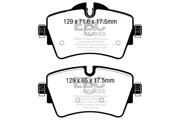 Bremsbelagsatz, Scheibenbremse Vorderachse EBC Brakes DP32227C
