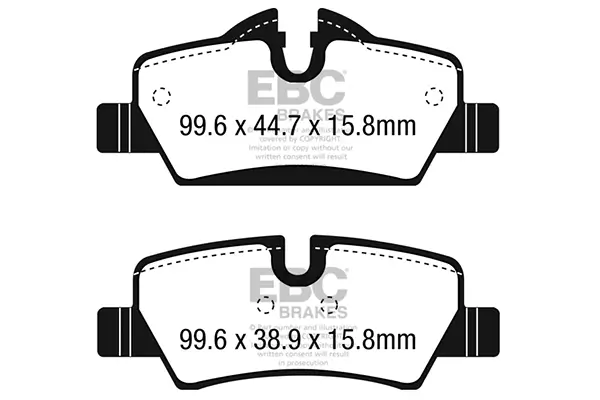 Bremsbelagsatz, Scheibenbremse Hinterachse EBC Brakes DP42228R