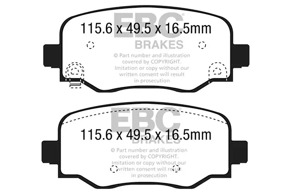 Bremsbelagsatz, Scheibenbremse Hinterachse EBC Brakes DP22237