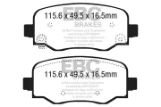 Bremsbelagsatz, Scheibenbremse Hinterachse EBC Brakes DP22237