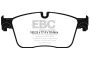 Bremsbelagsatz, Scheibenbremse Vorderachse EBC Brakes DP42253R